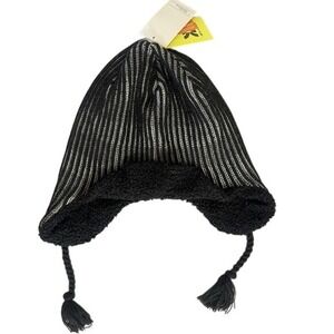 All In Motion Beanie Winter Hat Boy One Size Fits Most Black Gray Cozy Warm NWT